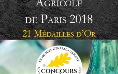 21 Médailles d’Or au Concours Générale Agricole de Paris